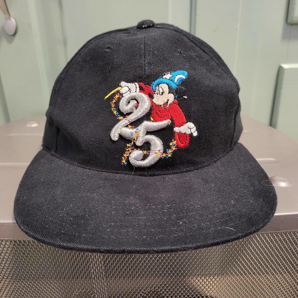 VTG Walt Disney World 25 Year Anniversary Mickey Mouse Magic Kingdom Hat Cap NEW
